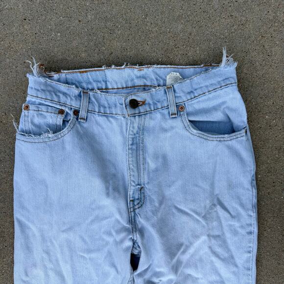 Vintage 90s Levi's 550 Relaxed Fit Tapered Leg Jeans White Wash Worn In 10 Reg - Picture 4 of 12